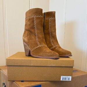 Spell Tan Suede Heeled Boots
